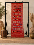 Tapis Kilim de couloir brodé multicolore – 195×67 cm – Pièce unique
