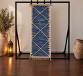 Tapis Kilim de couloir bleu Majorelle – 210×70 cm – Pièce unique